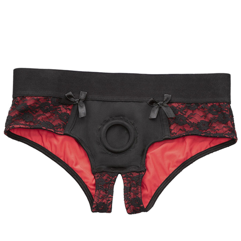 Alternative view of CALEXOTICS - SCANDAL SET OF CROTCHLESS PANTIES WITH DILDO SIZE S/M