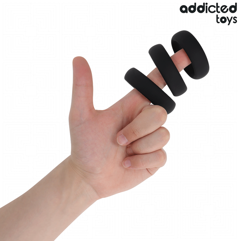 Alternative view of ADDICTED TOYS - SET OF FLAT SILICONE RINGS