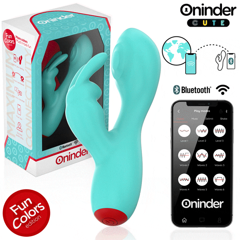 Alternative view of ONINDER CUTE - LOVE BUNNY G-SPOT CLITORAL VIBRATOR - FREE WORLDWIDE APP