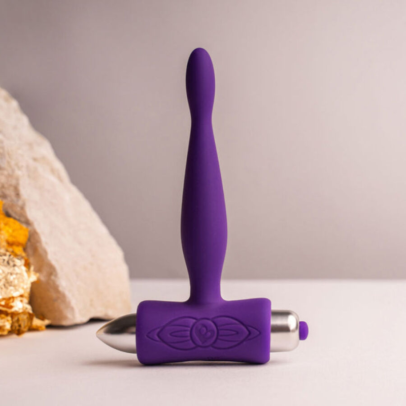Alternative view of ROCKS- OFF - PETITE SENSATIONS TEAZER ANAL PLUG VIBRATOR PURPLE