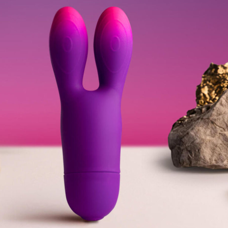 Alternative view of ROCKS- OFF - GLO-GIRL BUNNY PURPLE FLEXIBLE VIBRATOR