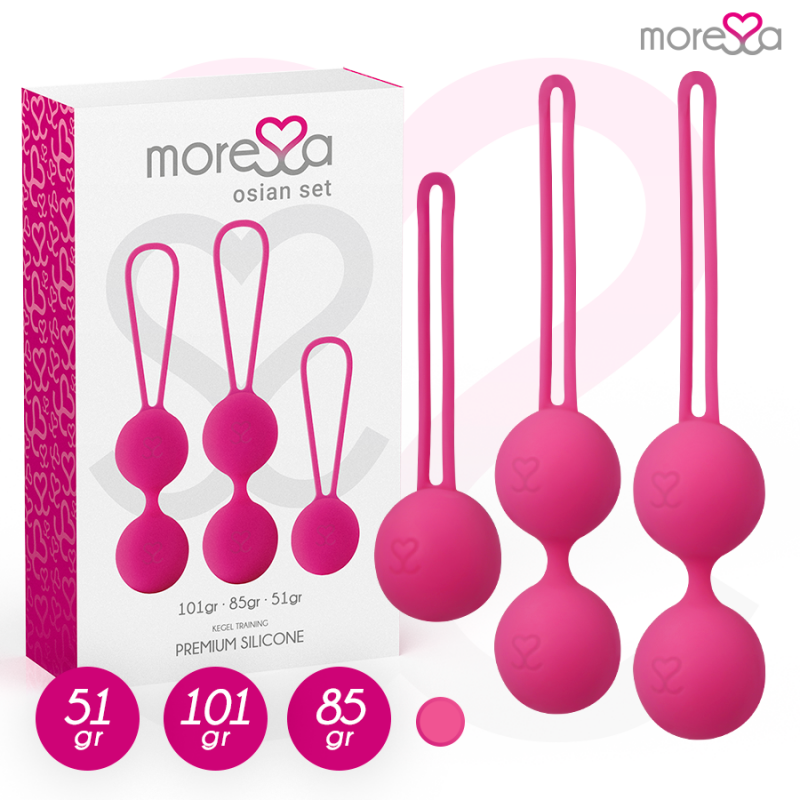 MORESSA - OSIAN SET PREMIUM SILICONE PINK (Osian One - 51 g Osian Two - 101 g Osian Three 85 g)