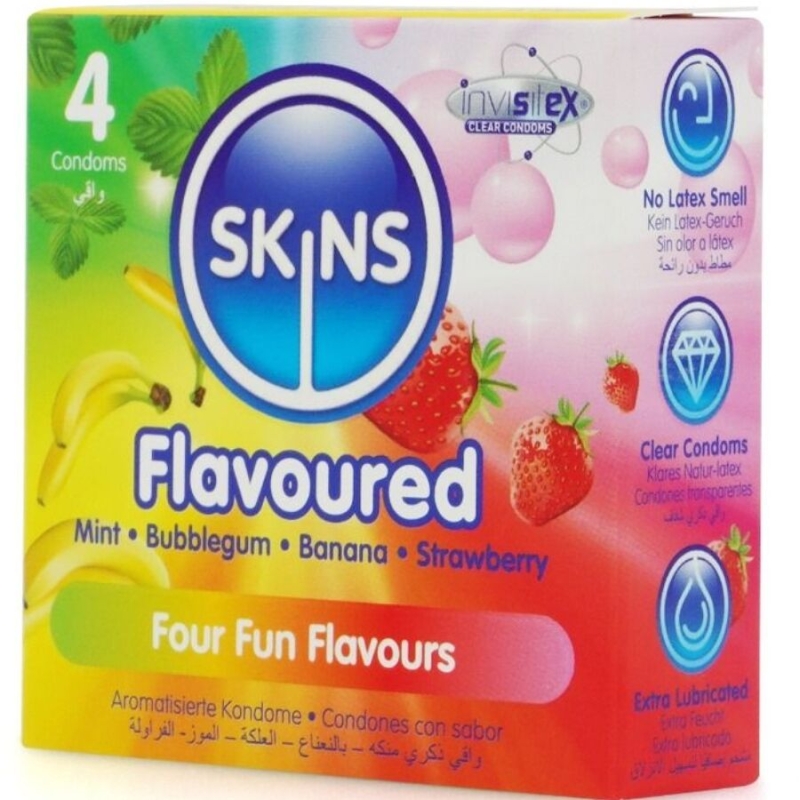 Alternative view of SKINS - MULTI FLAVORS PREMIUM CONDOMS PACK 4