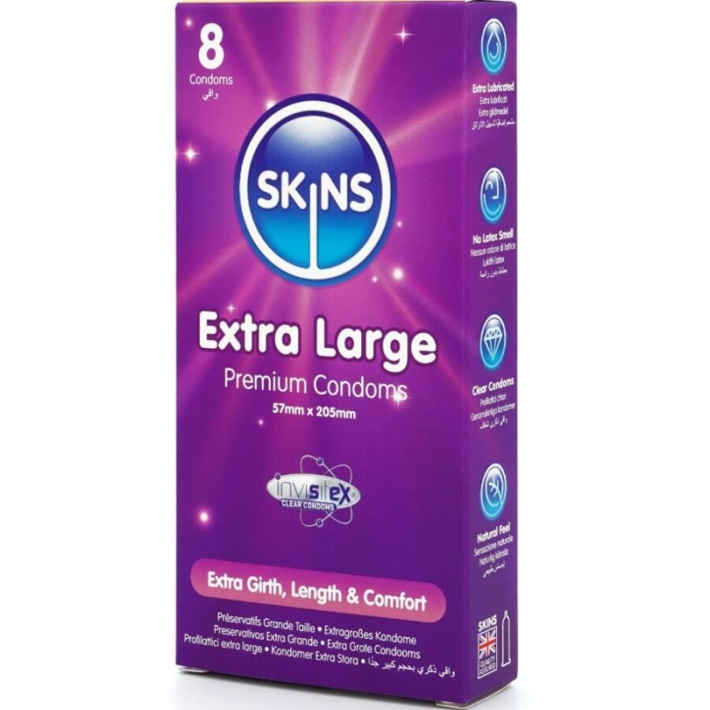 Alternative view of SKINS - EXTRA LARGE PREMIUM CONDOMS PACK 8