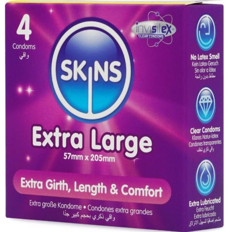 Alternative view of SKINS - EXTRA LARGE PREMIUM CONDOMS PACK 4