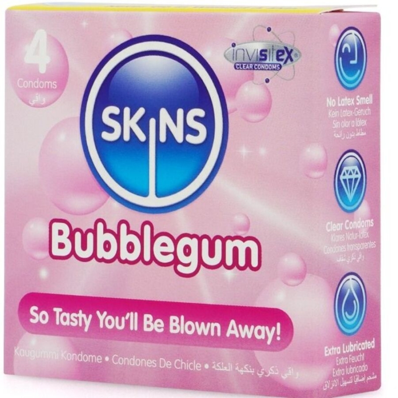 Alternative view of SKINS - BUBBLEGUM PREMIUM CONDOMS PACK 4