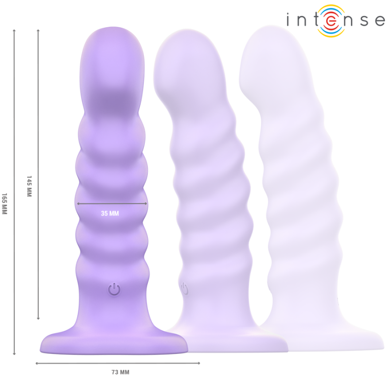 Alternative view of INTENSE - BRENDA VIBRATOR SIZE M SPIRAL DESIGN 10 VIBRATIONS PURPLE REMOTE CONTROL