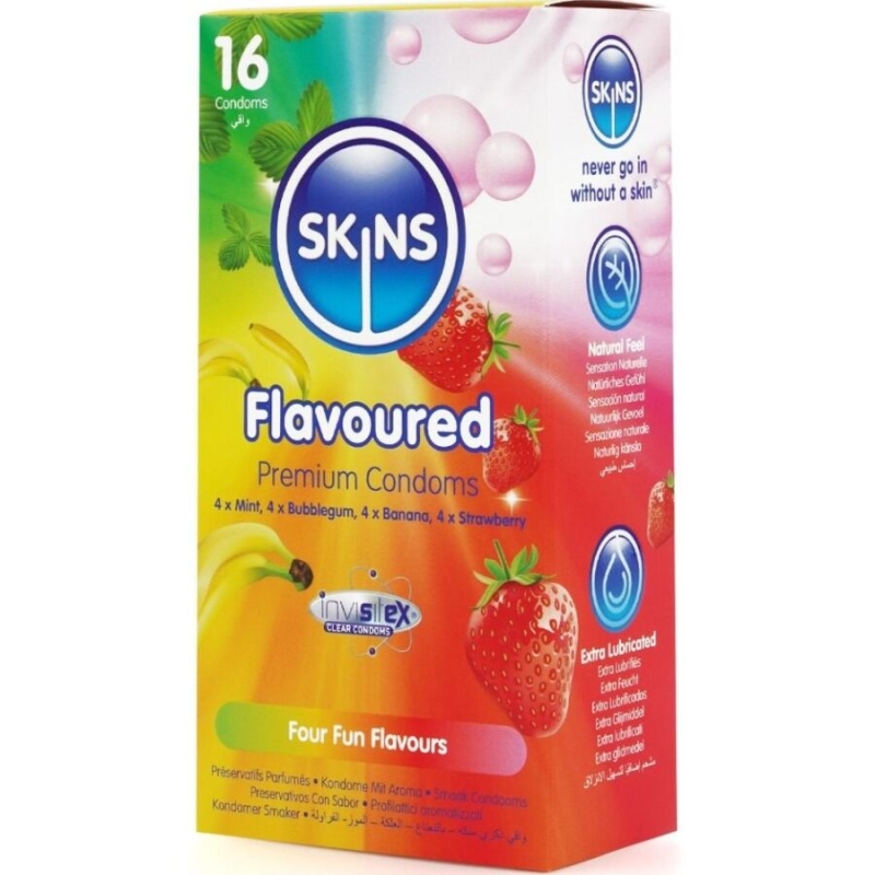 Alternative view of SKINS - MULTI FLAVORS PREMIUM CONDOMS PACK 16