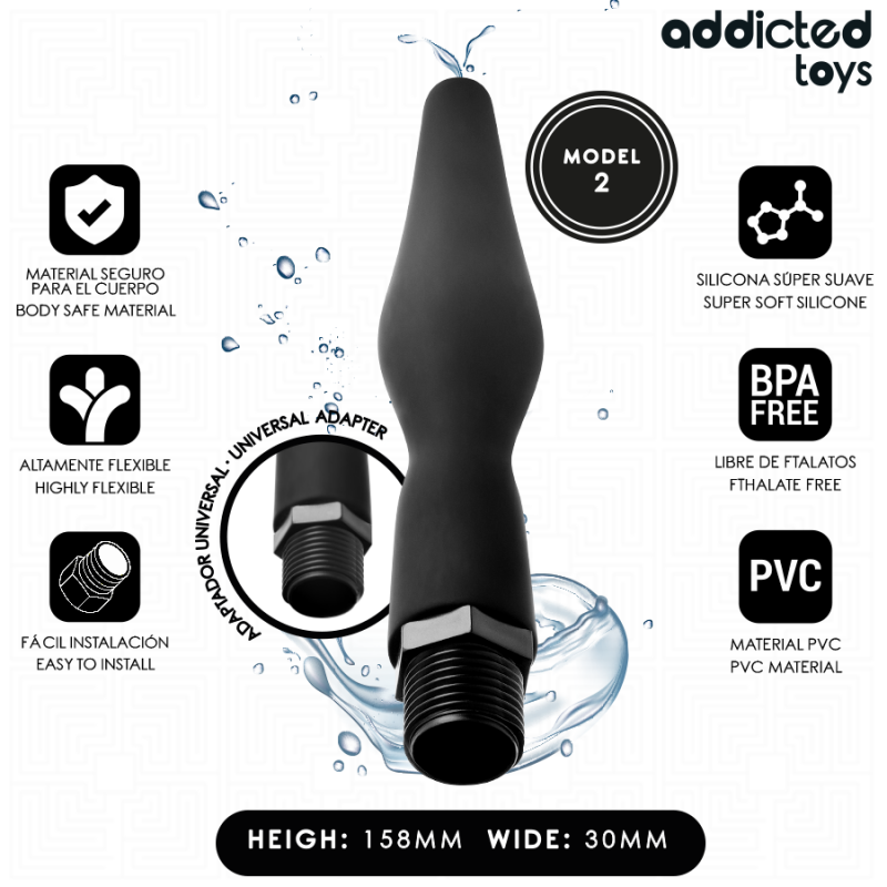 Alternative view of ADDICTED TOYS - ANAL CLEANER WITH UNIVERSAL ADAPTER MODEL 2