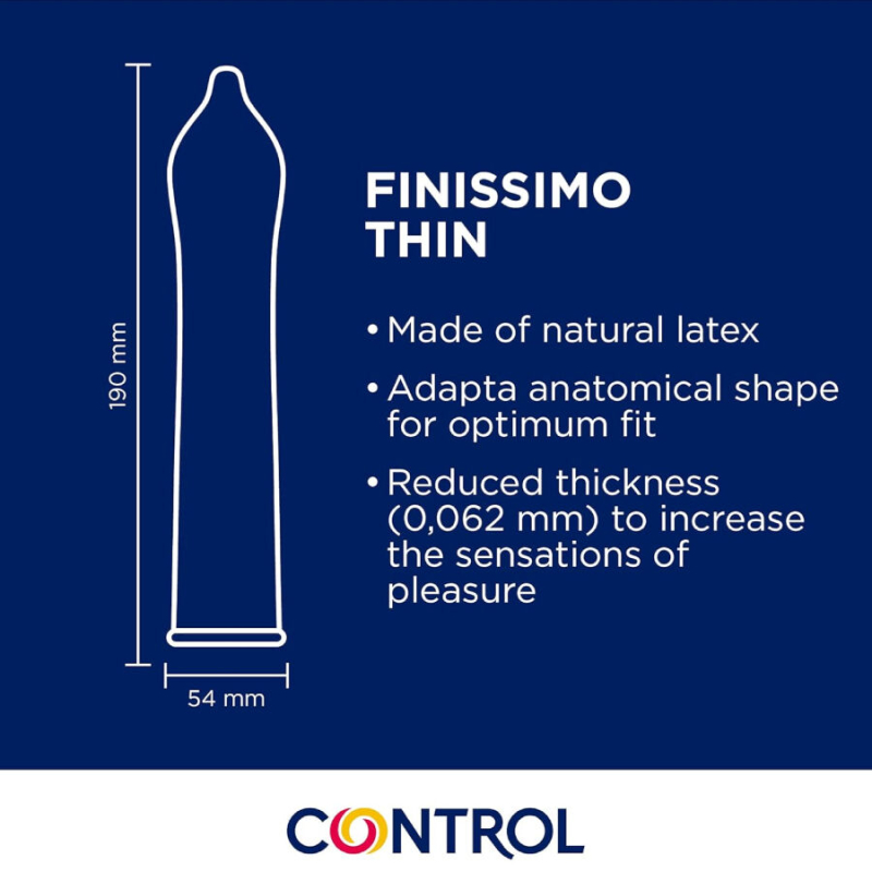 Alternative view of CONTROL - FINISSIMO SENSO CONDOMS 144 UNITS