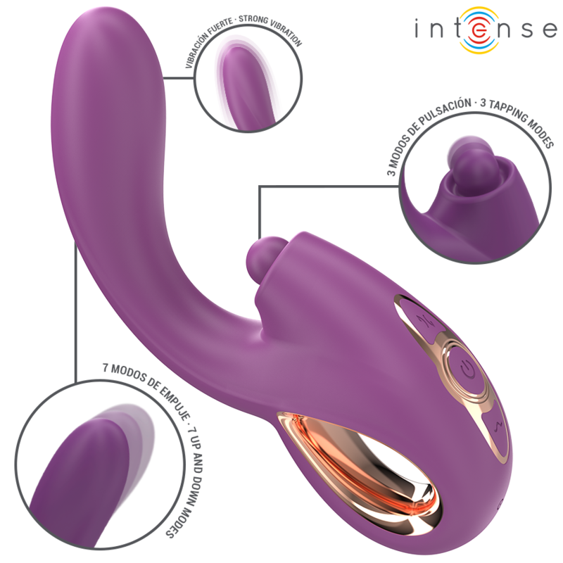 Alternative view of INTENSE - LALI MULTIFUNCTION G-SPOT VIBRATOR TAPPING  THRUST  VIBRATION PURPLE