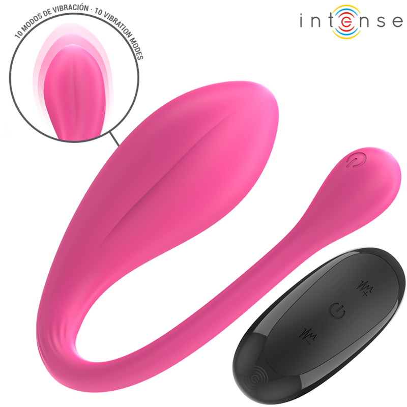 Alternative view of INTENSE - JANICE U VIBRATOR DOUBLE STIMULATION 10 VIBRATIONS PINK REMOTE CONTROL