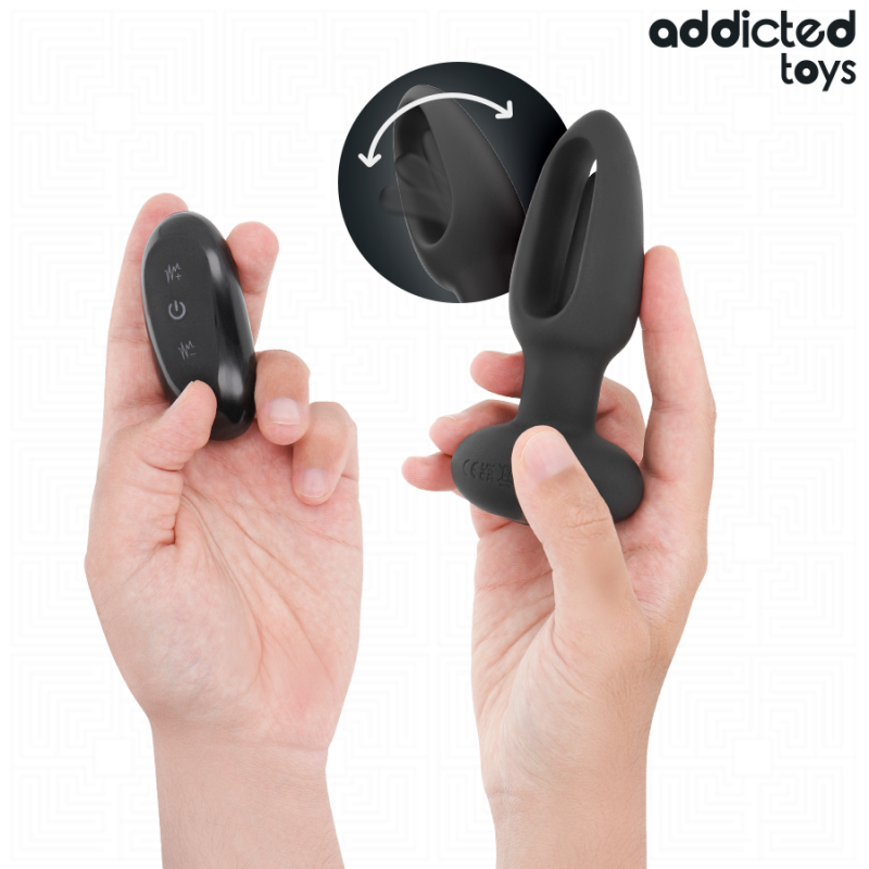 Alternative view of ADDICTED TOYS - ANAL PLUG WITH VIBRATING TONGUE AND REMOTE CONTROL