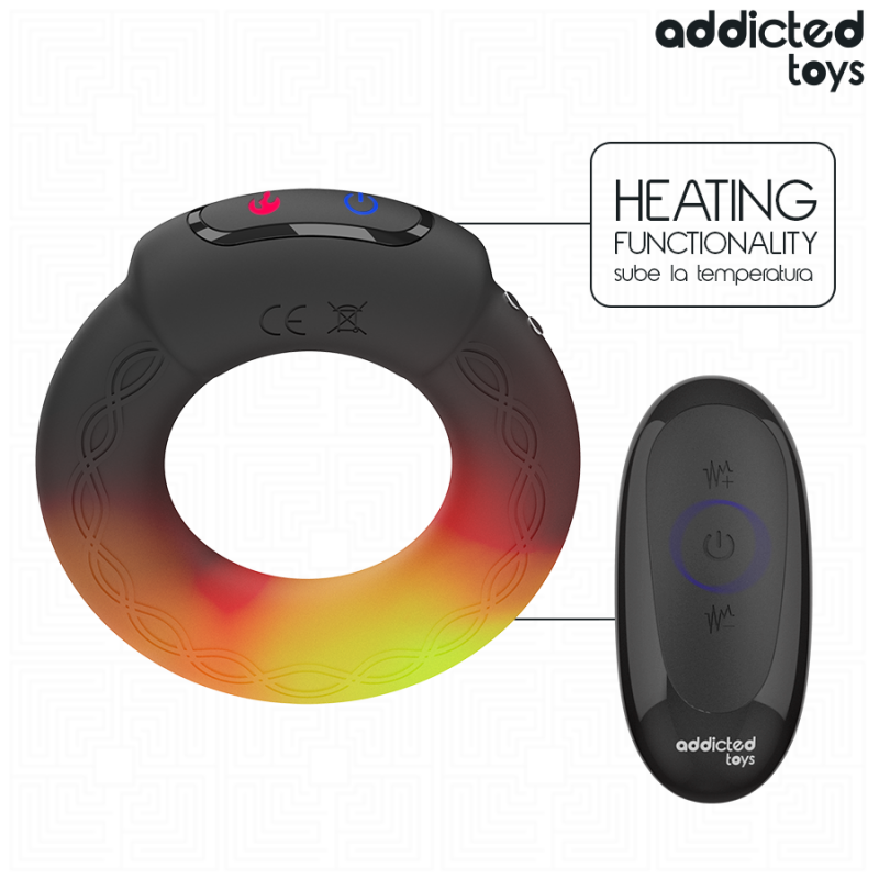 Alternative view of ADDICTED TOYS - HEATING EFFECT VIBRATING COCK RING REMOTE CONTROL