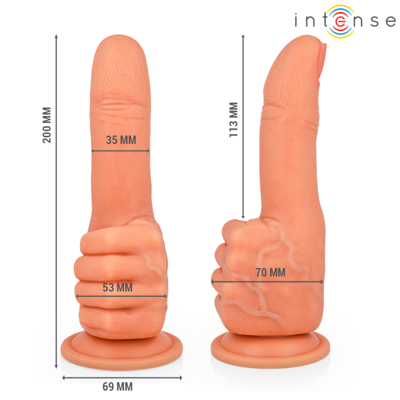Alternative view of INTENSE - BENDER G-SPOT STIMULATOR FLEXIBLE HAND 11.3 CM