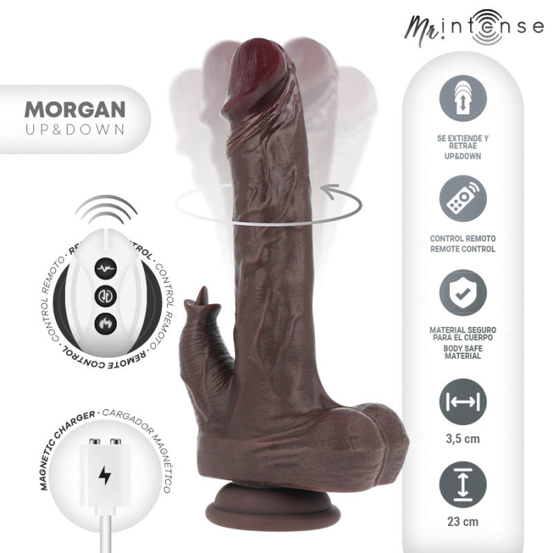 Alternative view of MR INTENSE - MORGAN REALISTIC MULTIFUNCTION DOLL WITH VIBRATION AND UP AND DOWN REMOTE CONTROL 23 CM -O- 3.5 CM