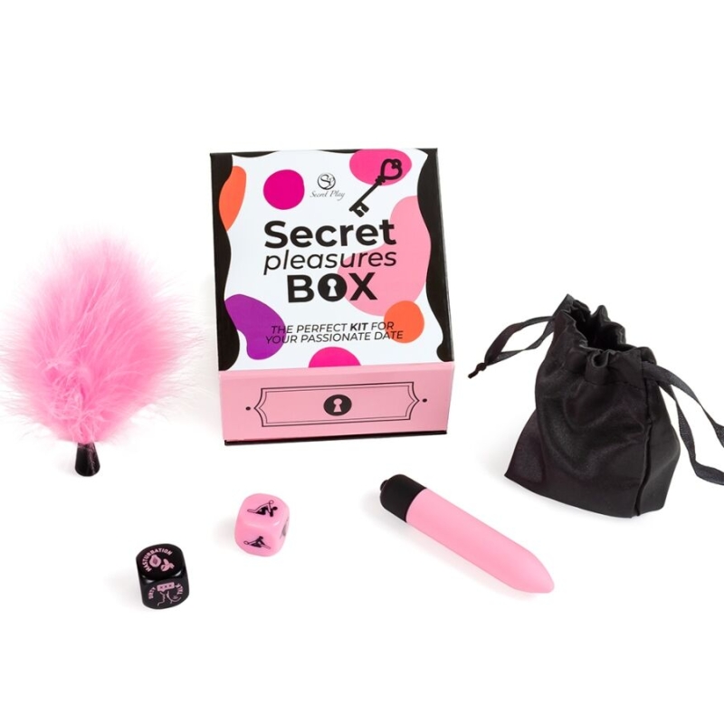 Alternative view of SECRET PLAY - PLEASURES BOX FOR COUPLES: DICE + VIBRATING BULLET + FEATHER PEN