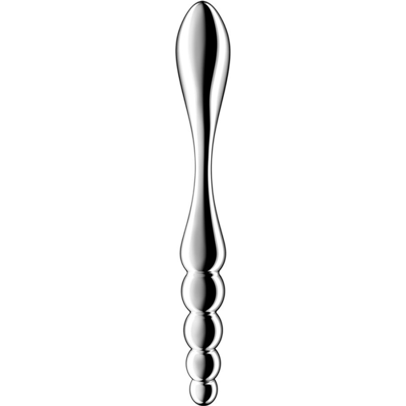 Alternative view of SATISFYER - STAR FORCE 1 STAINLESS STEEL DOUBLE-ENDED DILDO