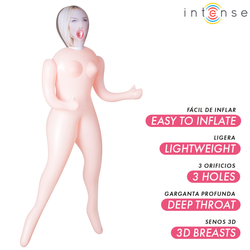 Alternative view of INTENSE DOLLS - INGRID INFLATABLE DOLL WITH THREE ORIFICES