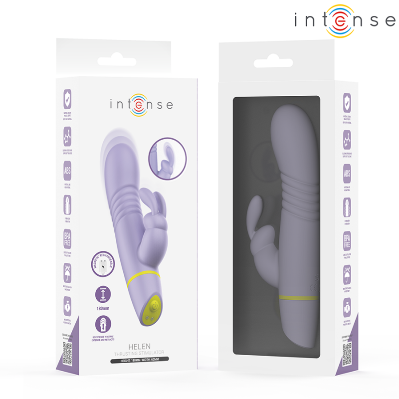 img_218668_6cfec40747ef596b144bf4b1f4505d0b_1png - Sex Shop | Lodia.gr - 100% Διακριτική Και Παράδοση με courier της επιλογή σας Boxed purple vibrator (Intense Helen) with yellow control ring and packaging details shown; left box, right shows product in windowed sleeve.