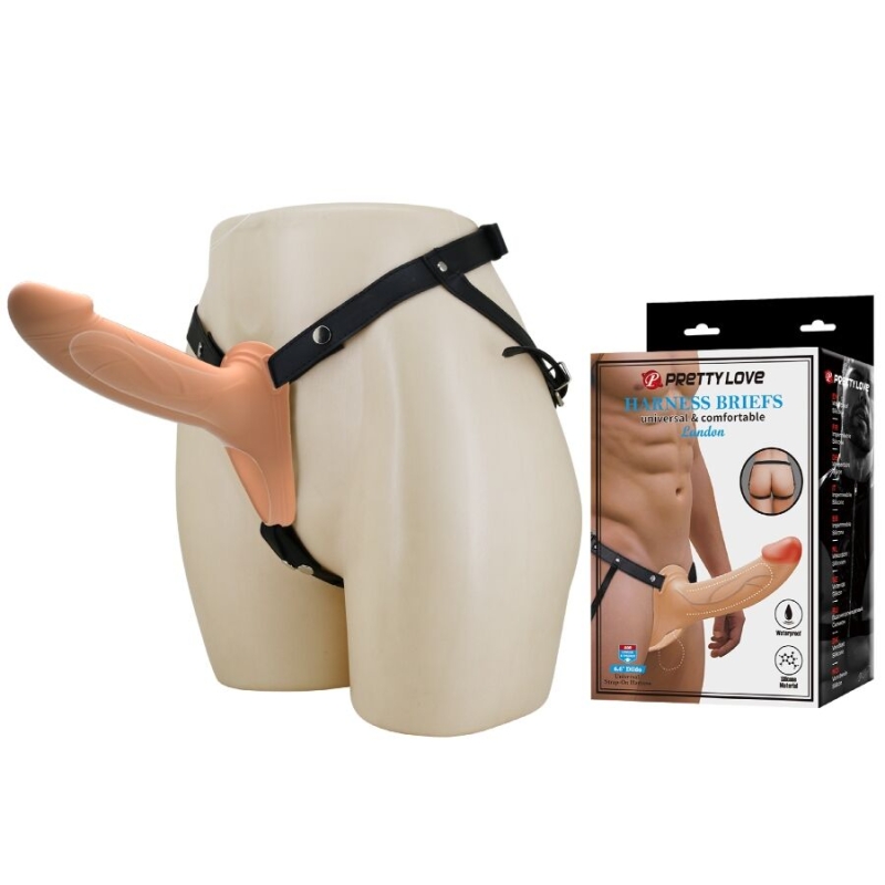 Alternative view of PRETTY LOVE - LANDON LIGHT-SKIN VIBRATING STRAP-ON