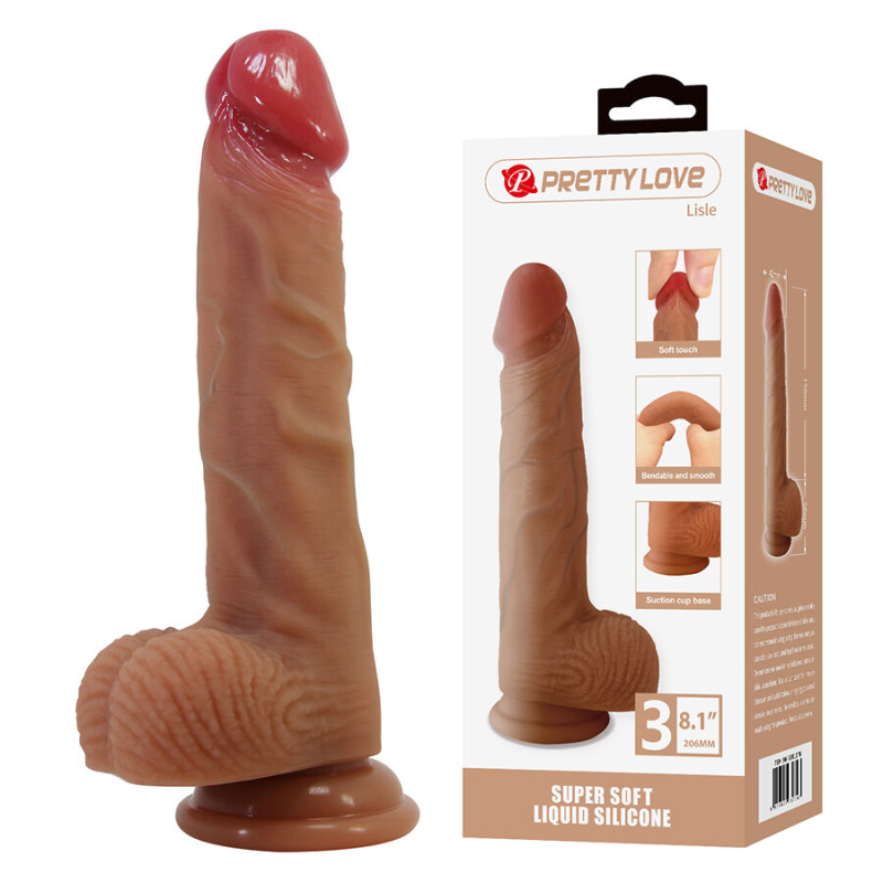 Alternative view of PRETTY LOVE - LISLE REALISTIC DILDO WITH SUCTION CUP 20.6 CM -Ø- 4.2 CM