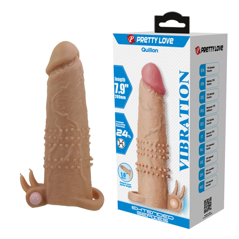 Alternative view of PRETTY LOVE - QUILLON PENIS SLEEVE WITH CLITORAL STIMULATOR AND VIBRATION