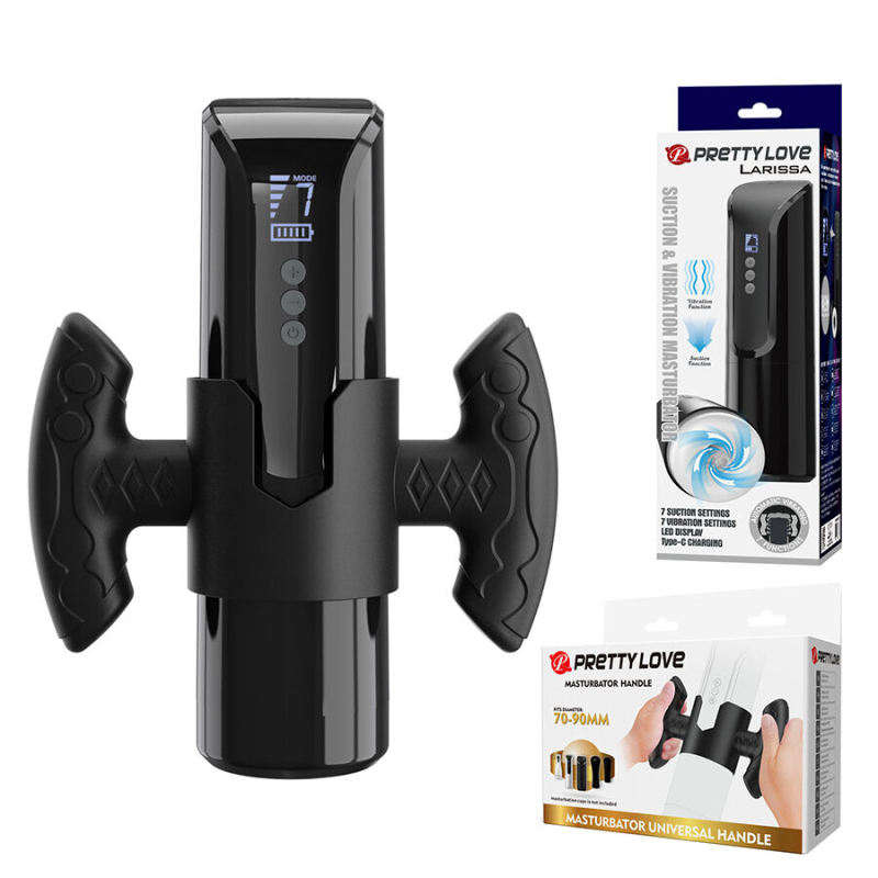 Alternative view of PRETTY LOVE - LARISSA SUCTION MASTURBATOR WITH VIBRATION + SUPPORT