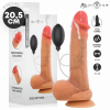Boxed sex toy with a peach-colored, life-size dildo and a black suction bulb; packaging notes 8 inches (20.5 cm).