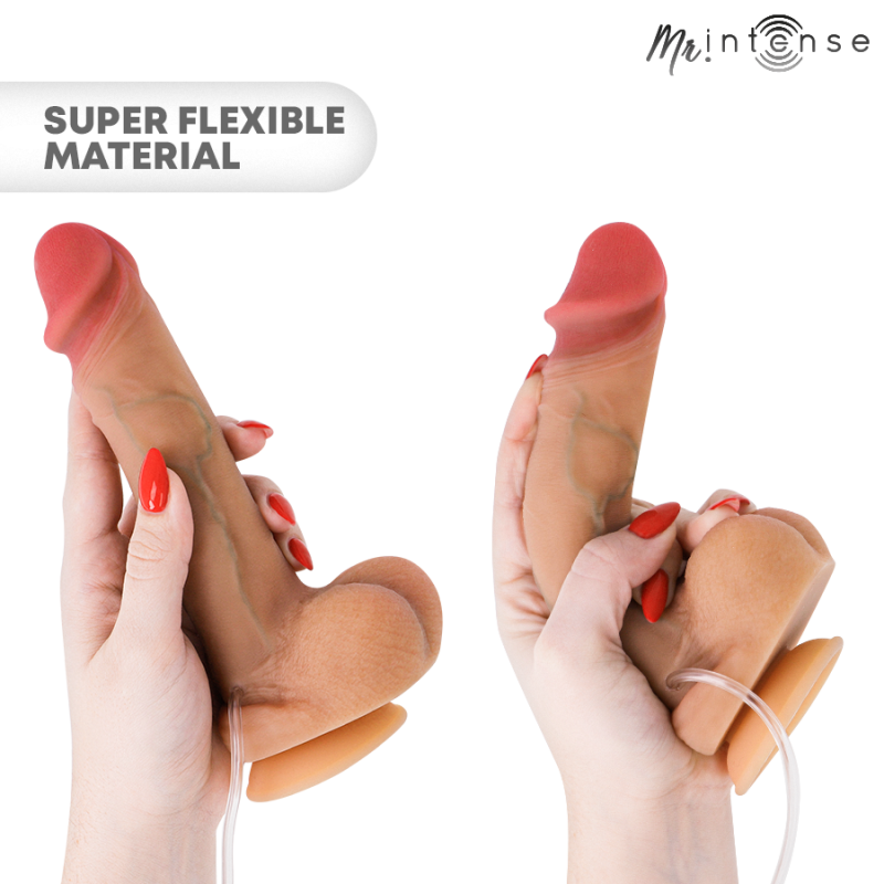 img_221657_32ed64fb08180245058c0673b8862654_1png - Sex Shop | Lodia.gr - 100% Διακριτική Και Παράδοση με courier της επιλογή σας Two hands hold a realistic silicone dildo with a curved shaft and vein detail, attached to a clear tube.