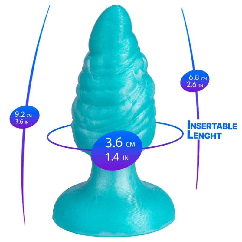 Alternative view of SILEXD - MELTY ANAL PLUG FANTASY LIQUID SILICONE THERMOREACTIVE CELESTIAL BLUE 9.2 CM