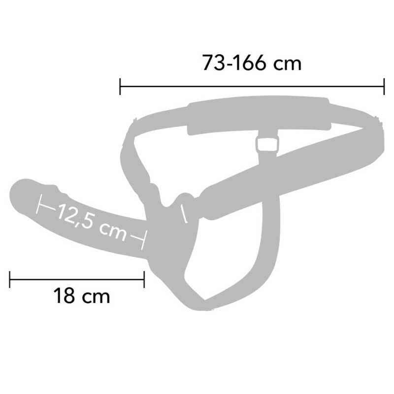 Alternative view of HIDDEN DESIRE - INFERNO PENIS SLEEVE STRAP-ON SILICONE 18 CM