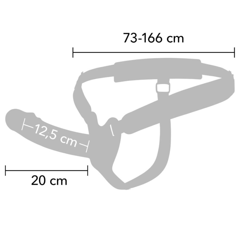 Alternative view of HIDDEN DESIRE - INFERNO VIBRATING PENIS SLEEVE STRAP-ON 20 CM