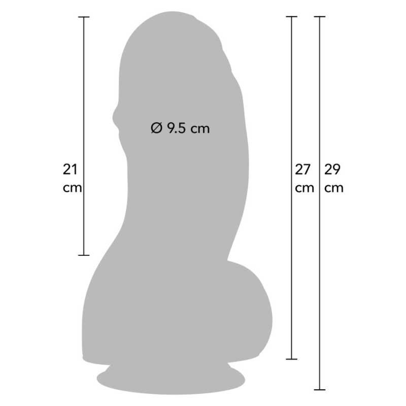 Alternative view of HIDDEN DESIRE - INFERNO FAT BOYS DILDO 27 CM