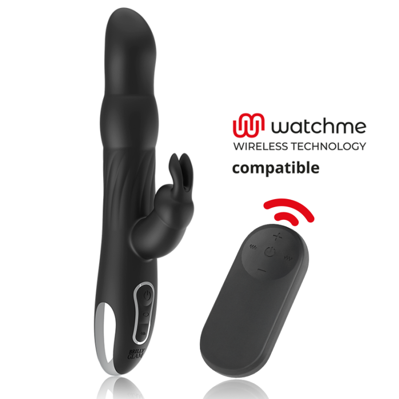 BRILLY GLAM- MOEBIUS RABBIT VIBRATOR ROTATOR COMPATIBLE WITH WATCHME WIRELESS TECHNOLOGY