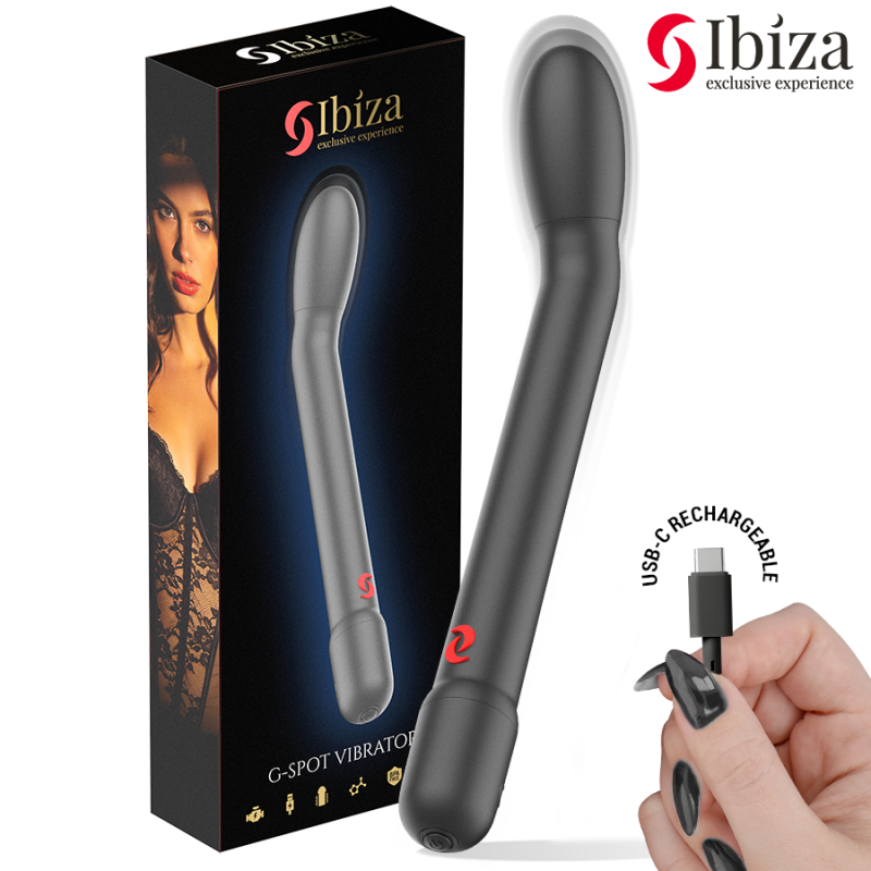 IBIZA - BLACK G-SPOT VIBRATOR WITH VIBRATION