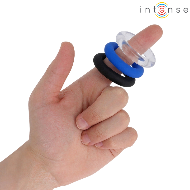 Alternative view of INTENSE - WICK SET OF 3 PENIS RINGS VARIOUS COLORS