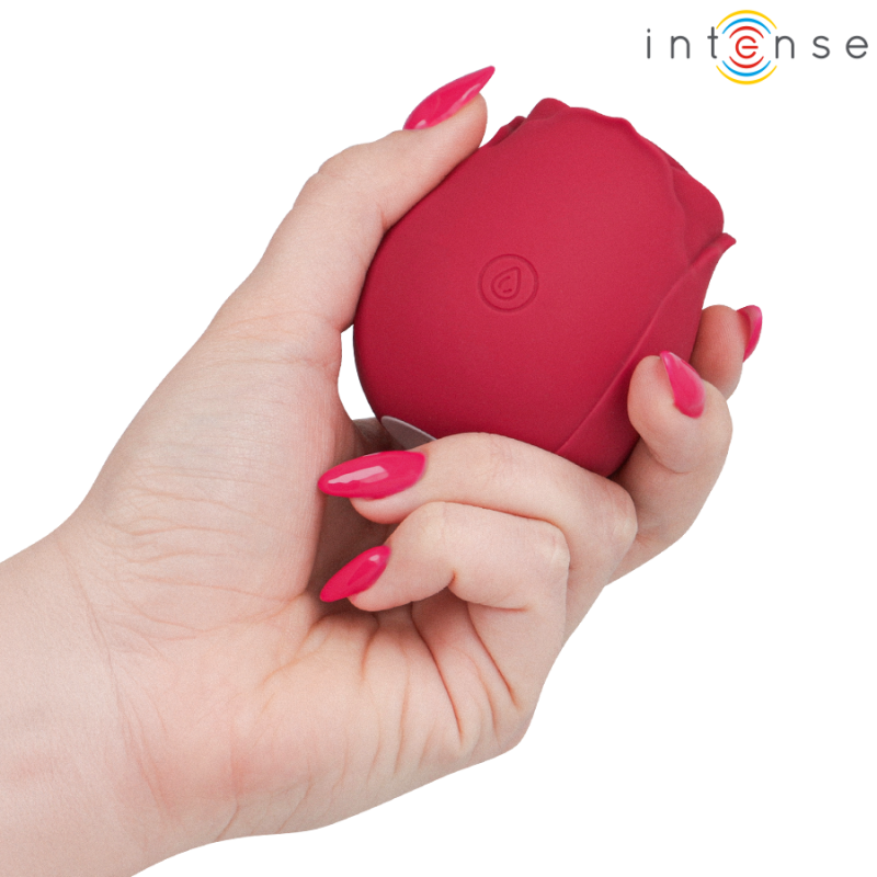 img_224077_52357841e4b8a5d88a5c492f6f995301_1png - Sex Shop | Lodia.gr - 100% Διακριτική Και Παράδοση με courier της επιλογή σας Close-up of a hand holding a red silicone vibrating egg/ball with a logo in the corner.