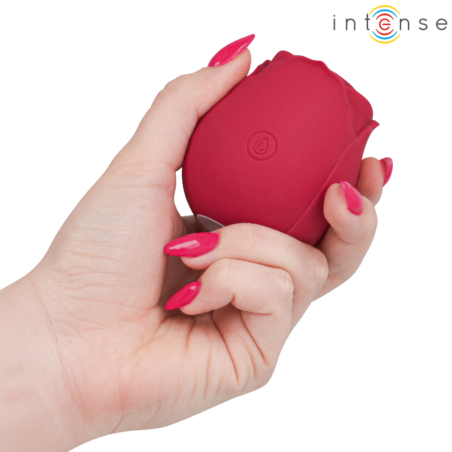 img_224077_52357841e4b8a5d88a5c492f6f995301_1png - Sex Shop | Lodia.gr - 100% Διακριτική Και Παράδοση με courier της επιλογή σας Close-up of a hand holding a red silicone vibrating egg/ball with a logo in the corner.