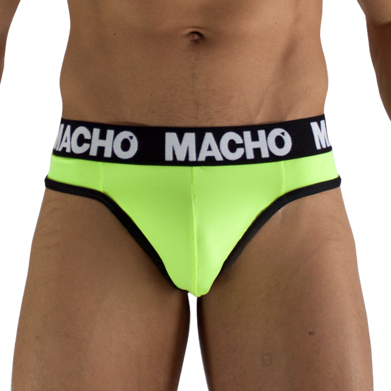 Alternative view of MACHO - MTG001 FLUORESCENT YELLOW THONG SIZE S