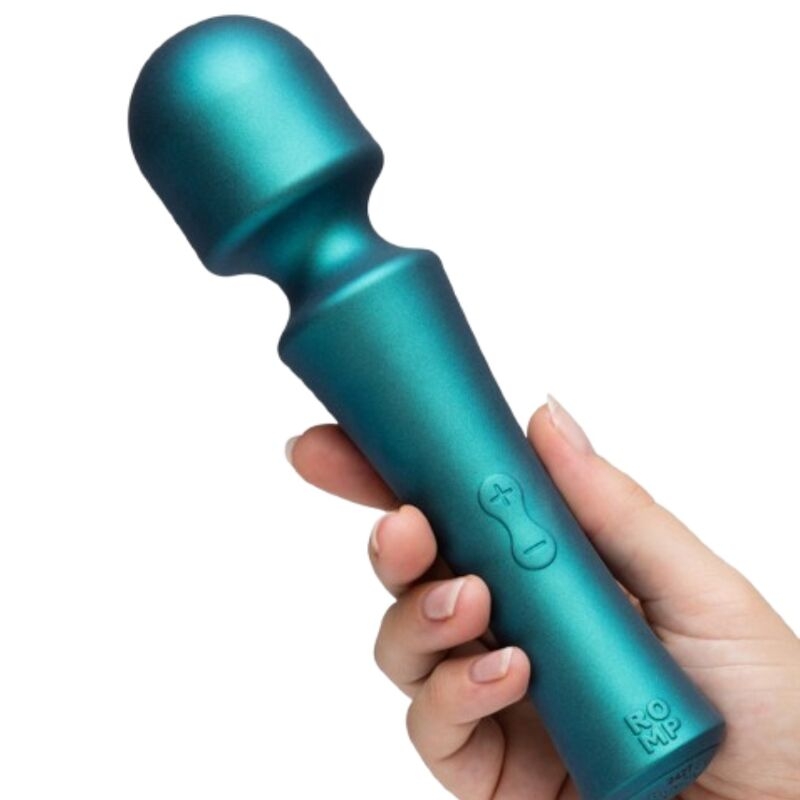 Alternative view of ROMP - PRESTO MINI WAND VIBRATOR FLEXIBLE HEAD GREEN