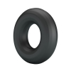 Black rubber O-ring seal viewed from the side against a white background