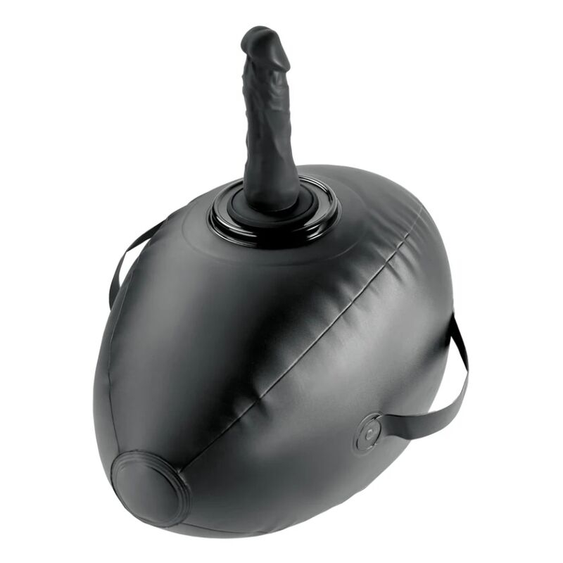 Alternative view of FETISH FANTASY SERIES - BODY DOCK INFLATABLE LOVE BALL WITH DILDO BLACK 41.9 CM