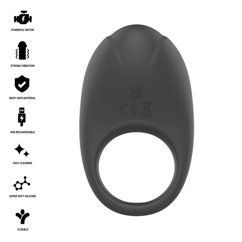 INTENSE - MERLOTTE VIBRATING PENIS RING WITH CLITORIS STIMULATION BLACK
