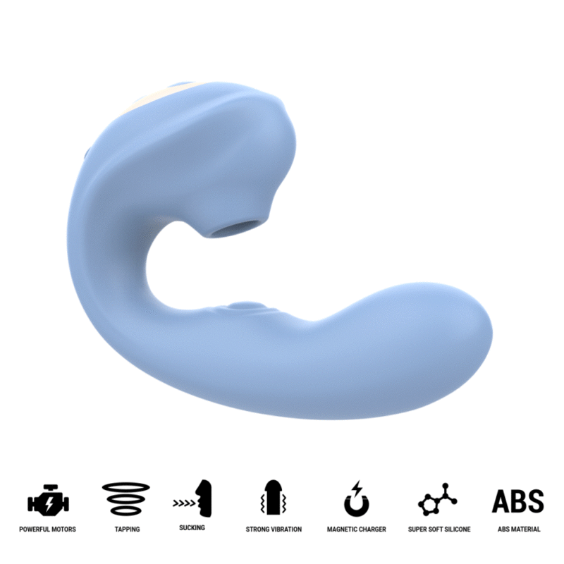 INTENSE - GINA MULTIFUNCTION CLITORAL STIMULATOR BLUE