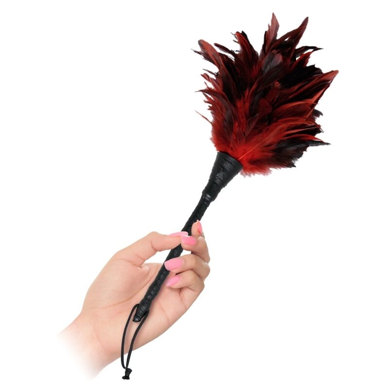 FETISH FANTASY SERIES - BLACK RED FRISKY FEATHER TICKLER