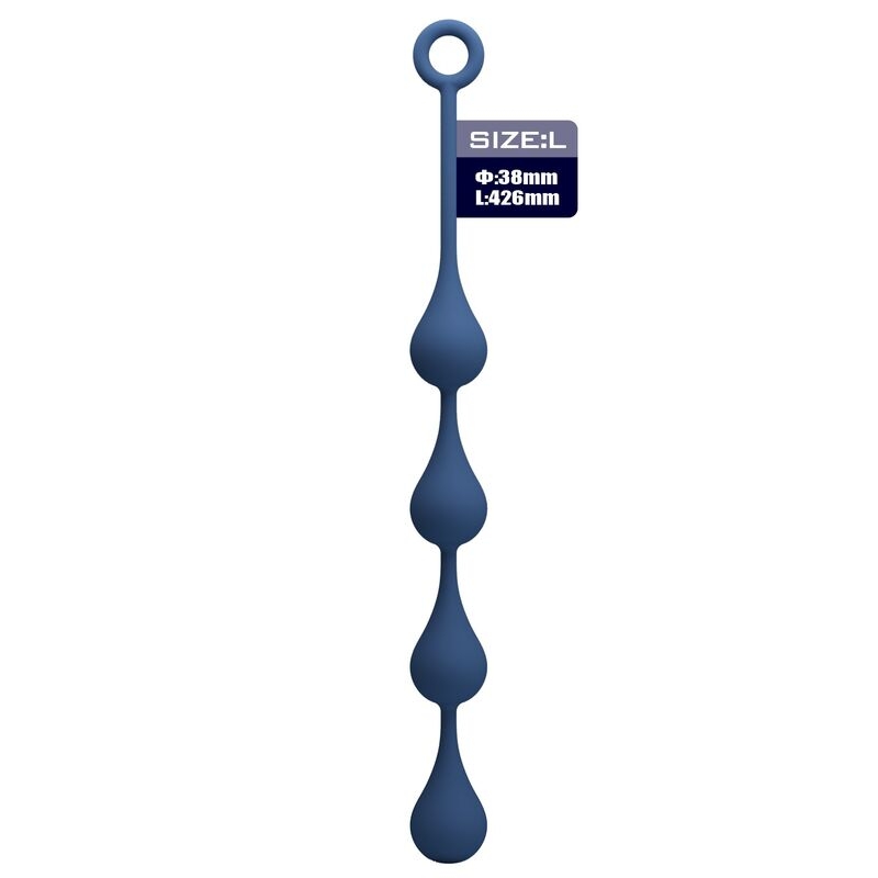 Alternative view of MR PLAY - BLUE SILICONE ANAL BEADS SIZE L 42.6 CM