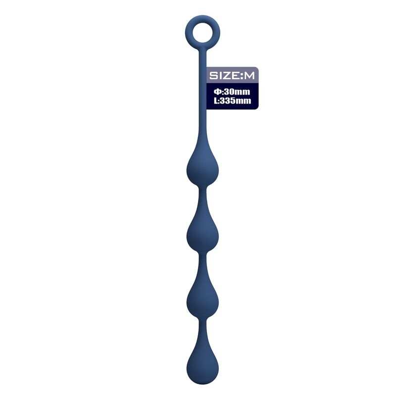 Alternative view of MR PLAY - BLUE SILICONE ANAL BEADS SIZE M 33 CM