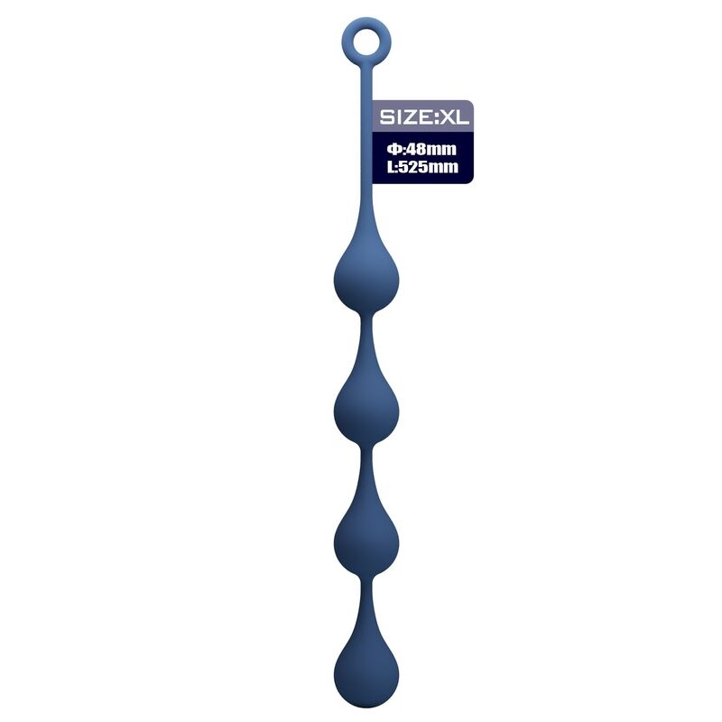 Alternative view of MR PLAY - BLUE SILICONE ANAL BEADS SIZE XL 52.5 CM