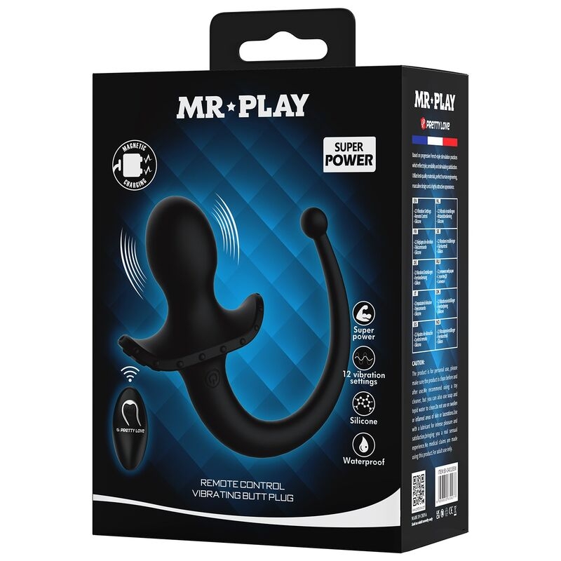 Alternative view of MR PLAY - WIRELESS REMOTE CONTROL ANAL AND PERINEUM VIBRATOR BLACK
